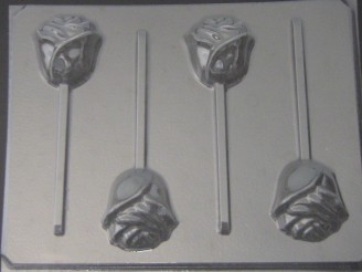 529 Rose Chocolate or Hard Candy Lollipop Mold